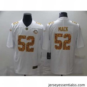 Nike Chicago Bears 52 Khalil Mack White Leopard Vapor Untouchable Limited Jersey