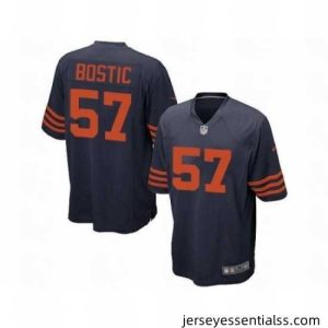 Nike Chicago Bears 57 Jon Bostic Blue Game Orange Number NFL Jersey