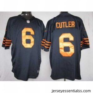 Nike Chicago Bears 6 Jay Cutler Blue Limited Orange Number NFL Jersey
