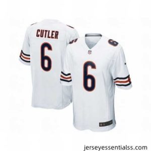 Nike Chicago Bears 6 Jay Cutler Game White NFL Jersey