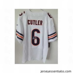 Nike Chicago Bears 6 Jay Cutler White Elite Signed NFL Jersey