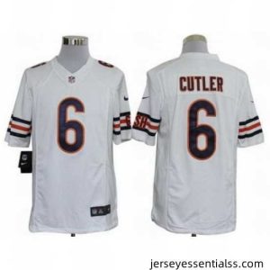 Nike Chicago Bears 6 Jay Cutler White Limited NFL Jersey