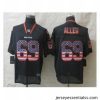 Nike Chicago Bears 69 Jared Allen Black Elite USA Flag Fashion NFL Jersey
