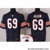 Nike Chicago Bears 69 Jared Allen Blue Elite Signed NFL Jersey