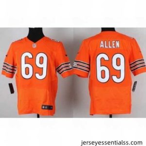 Nike Chicago Bears 69 Jared Allen Orange Elite NFL Jersey