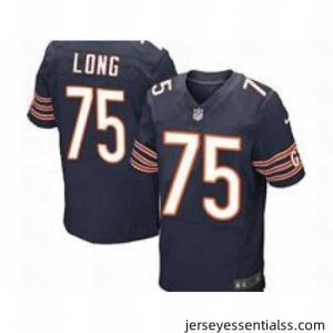 Nike Chicago Bears 75 Kyle Long Blue Elite NFL Jersey