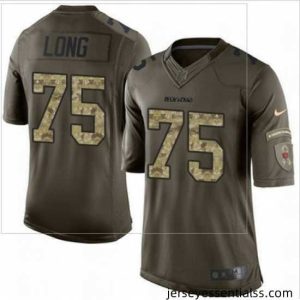 Nike Chicago Bears #75 Kyle Long Green 27s Stitched NFL Limited Salute to Service Jersey