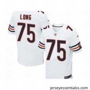 Nike Chicago Bears 75 Kyle Long White Elite NFL Jersey