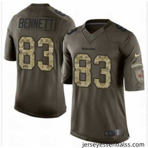 Nike Chicago Bears #83 Martellus Bennett Green 27s Stitched NFL Limited Salute to Service Jersey