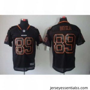 Nike Chicago Bears 89 Mike Ditka Black Elite Lights Out NFL Jersey