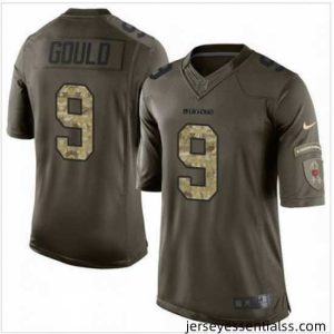 Nike Chicago Bears #9 Robbie Gould Green 27s Stitched NFL Limited Salute to Service Jersey