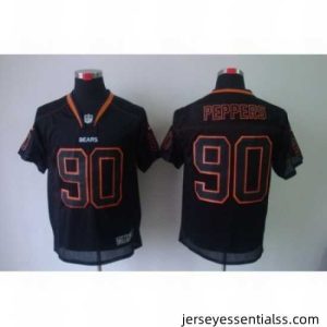 Nike Chicago Bears 90 Julius Peppers Black Elite Lights Out NFL Jersey
