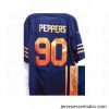 Nike Chicago Bears 90 Julius Peppers Blue Elite Orange Number Signed NFL Jersey