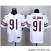 Nike Chicago Bears #91 Eddie Goldman White Mens Stitched NFL Elite Jersey
