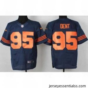 Nike Chicago Bears 95 Richard Dent Blue Elite Orange Number NFL Jersey
