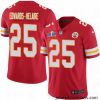 Nike Chiefs 25 Clyde Edwards Helaire Red Team Color Bound Stitched NFL Vapor Untouchable Limited 2024 Super Bowl LVIII Jersey
