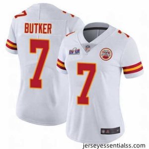 Nike Chiefs 7 Harrison Butker White Bound Stitched NFL Vapor Untouchable Limited 2024 Super Bowl LVIII Jersey