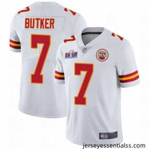 Nike Chiefs 7 Harrison Butker White Bound Stitched NFL Vapor Untouchable Limited 2024 Super Bowl LVIII Jersey