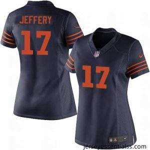 Nike NFL Chicago Bears #17 Alshon Jeffery Blue Women's Elite Alternate Jersey