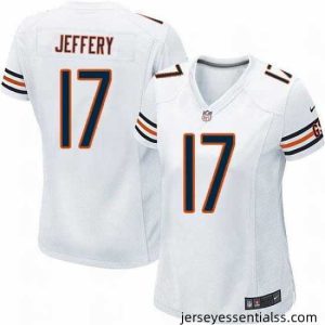 Nike NFL Chicago Bears #17 Alshon Jeffery White Women's Limited Road Jersey