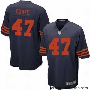 Nike NFL Chicago Bears #47 Chris Conte Blue Elite Alternate Jersey