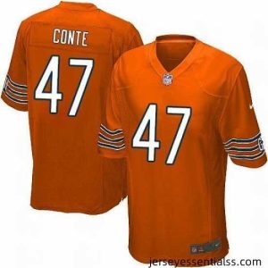 Nike NFL Chicago Bears #47 Chris Conte Orange Elite Alternate Jersey