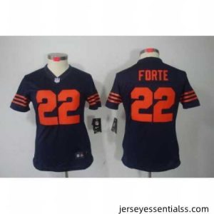 Nike Chicago Bears #22 Matt Forte Blue Color[Limited Jerseys]Orange Number