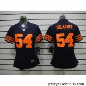 Nike Chicago Bears #54 Urlacher blue jerseys(Orange Number)
