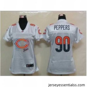 Nike Womens Chicago Bears #90 Peppers White Jerseys