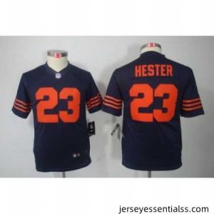 Nike Chicago Bears #23 Devin Hester Blue LIMITED Jerseys(Orange Number)