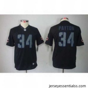 Nike Chicago Bears #34 Walter Payton black jerseys[Impact Limited]