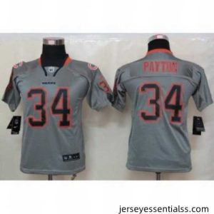 Nike Chicago Bears #34 Walter Payton grey jerseys[Elite lights out]