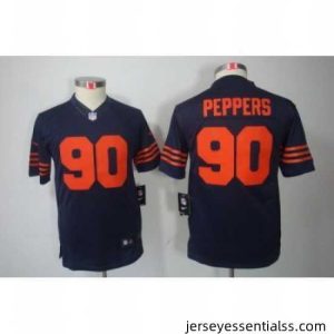 Nike Chicago Bears #90 Julius Peppers Blue Color Limited Jerseys[Orange Number]