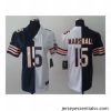 Nike nfl jerseys chicago bears #15 marshall white-blue[Elite split]