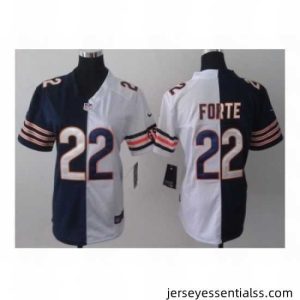 Nike nfl jerseys chicago bears #22 matt forte white-blue[Elite split]