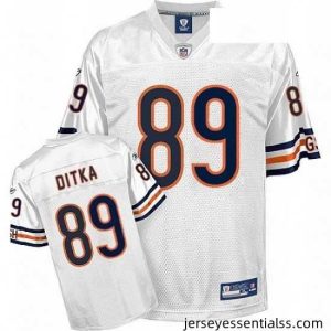 Reebok Chicago Bears 89 Mike Ditka White Replica Throwback NFL Jersey