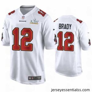 Tom Brady Buccaneers White Super Bowl Lv Game Fashion Jersey