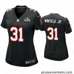 Antoine Winfield Jr. Buccaneers Black Super Bowl Lv Game Fashion Jersey