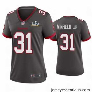 Antoine Winfield Jr. Buccaneers Pewter Super Bowl Lv Game Jersey