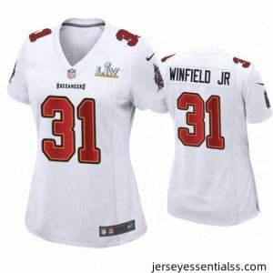 Antoine Winfield Jr. Buccaneers White Super Bowl Lv Game Fashion Jersey