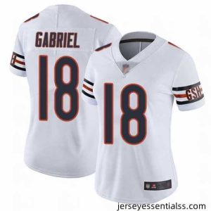 Bears 18 Taylor Gabriel White Stitched Football Vapor Untouchable Limited Jersey