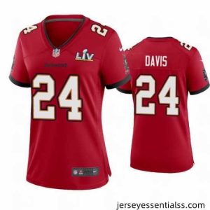 Carlton Davis Buccaneers Red Super Bowl Lv Game Jersey
