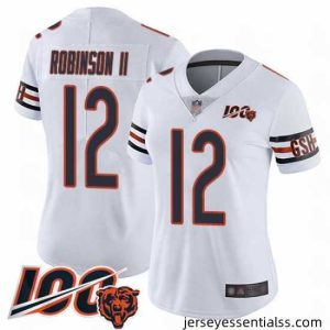 Chicago Bears 12 Allen Robinson White Vapor Untouchable Limited Player 100th Season Football Jersey