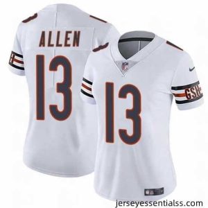 Chicago Bears 13 Keenan Allen White 2024 Vapor Stitched Jersey