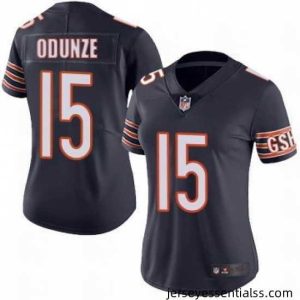 Chicago Bears 15 Rome Odunze Navy Vapor Stitched Jersey