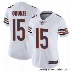 Chicago Bears 15 Rome Odunze White Vapor Stitched Jersey