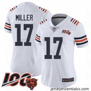 Chicago Bears 17 Anthony Miller White 100th Season Limited Football Jersey