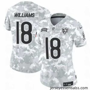 Chicago Bears 18 Caleb Williams 2024 F.U.S.E Arctic Camo Salute To Service Limited Stitched Football Jersey