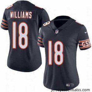 Chicago Bears 18 Caleb Williams Navy 2024 Draft Vapor Stitched Jersey