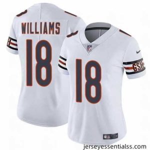 Chicago Bears 18 Caleb Williams White 2024 Draft Vapor Stitched Jersey